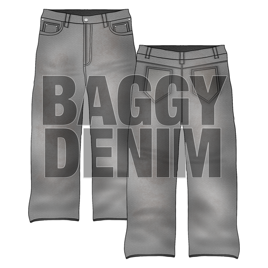 BAGGY DENIM JEANS MOCKUP