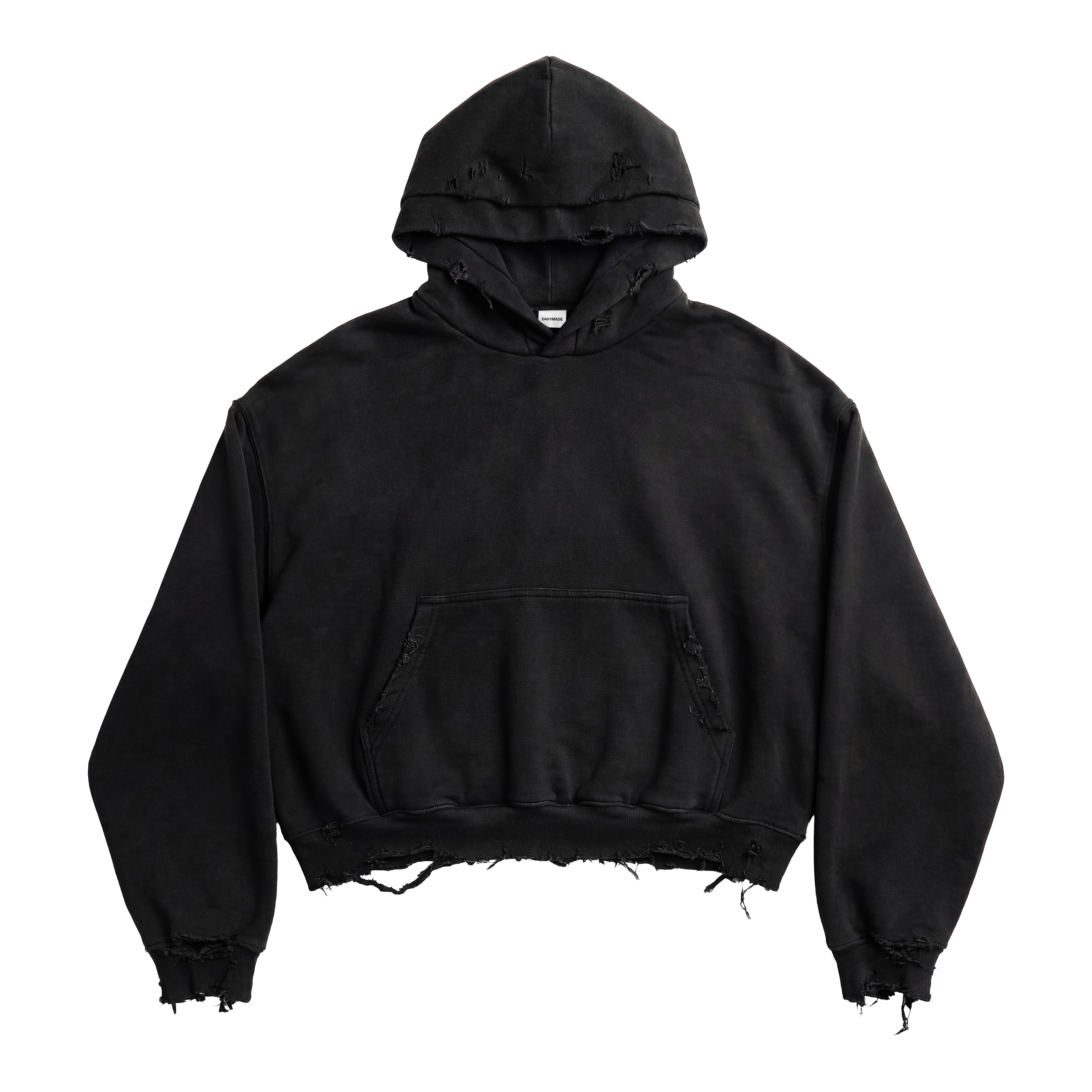 DISTRESSED PULLOVER HOODIE MOCKUP