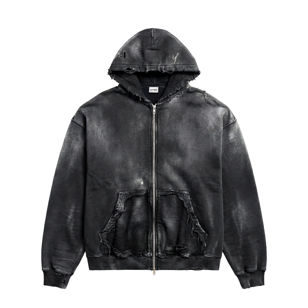 DESTROYED ZIP HOODIE