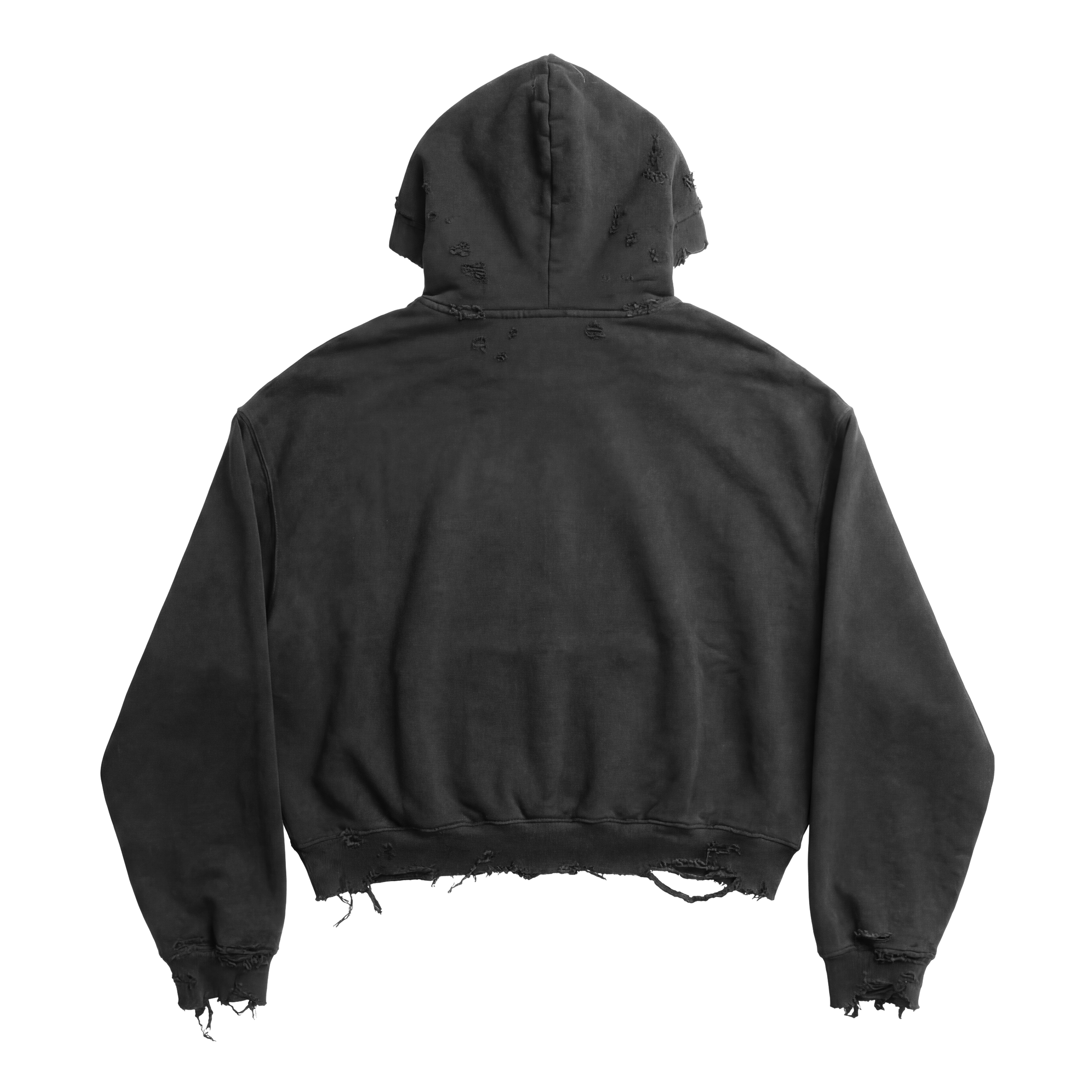 DISTRESSED PULLOVER HOODIE MOCKUP